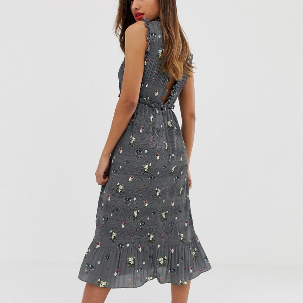 🍒NWT🍒 TED BAKER SMOCK MIDI DRESS - Picture 8 of 14